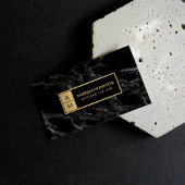 Professionele minimale zwarte monogram visitekaartje