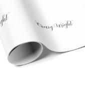 Professionele minimalist Naam toevoegen Persoonlij Cadeaupapier (Rol Hoek)