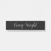 Professionele minimalist Naam toevoegen Persoonlij Deurbordje (Voorkant)