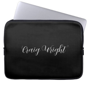Professionele minimalist Naam toevoegen Persoonlij Laptop Sleeve