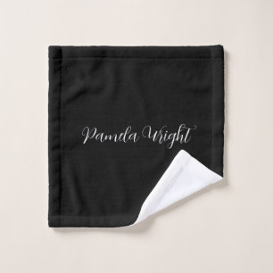 Professionele minimalist Naam toevoegen Persoonlij Washandje