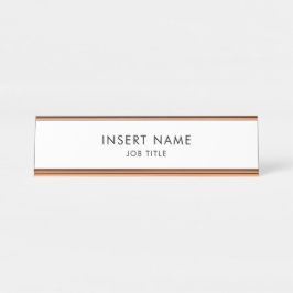 Professionele minimalistisch bureau naambordje