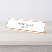 Professionele minimalistisch bureau naambordje (Voorkant)