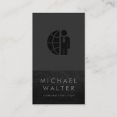Professionele minimalistisch | Lederbekleding Visitekaartje (Voorkant)