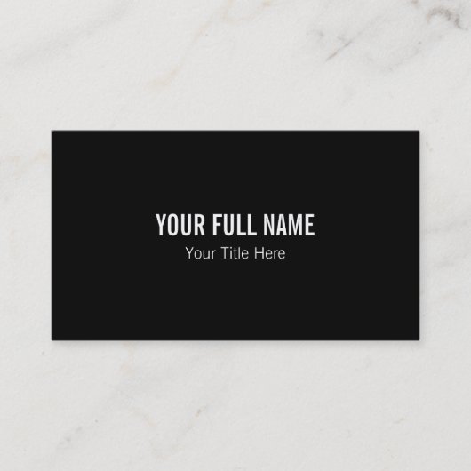 Professionele minimalistisch zwart-wit visitekaartje (Voorkant)