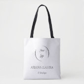 Professionele minimalistische aangepaste Logo-Canv Tote Bag (Voorkant)