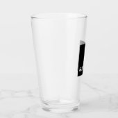 Professionele minimalistische aangepaste naam zwar glas (Rechts)