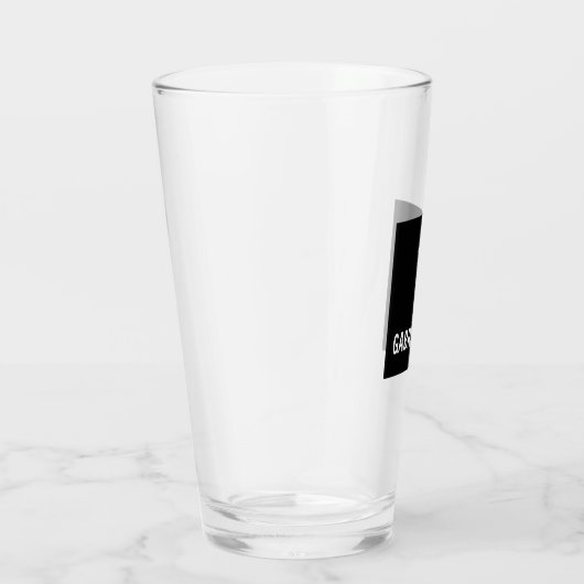 Professionele minimalistische aangepaste naam zwar glas (Rechts)