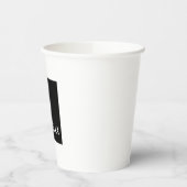 Professionele minimalistische aangepaste naam zwar papieren bekers (Links)