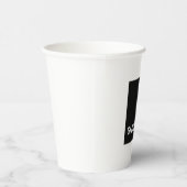 Professionele minimalistische aangepaste naam zwar papieren bekers (Rechts)