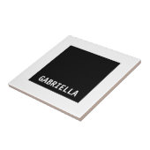 Professionele minimalistische aangepaste naam zwar tegeltje (Zijkant)