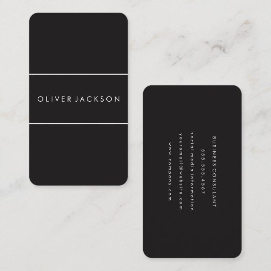 Professionele minimalistische accessoires visitekaartje (Voorkant / Achterkant)