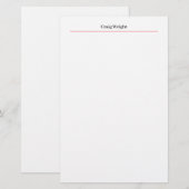 Professionele minimalistische basiskwaliteit op ma briefpapier (Voorkant / Achterkant)