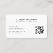 Professionele minimalistische bedrijfs-QR-code Visitekaartje (Voorkant)
