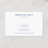 Professionele Minimalistische Blauw Grijs Eenvoudi Visitekaartje (Achterkant)