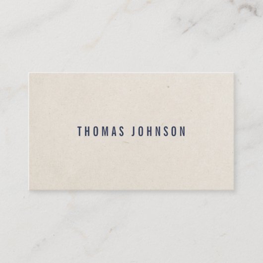 Professionele Minimalistische Blauwe Beige Consult Visitekaartje (Voorkant)