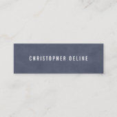 Professionele minimalistische blauwe consultant mini visitekaartje (Voorkant)