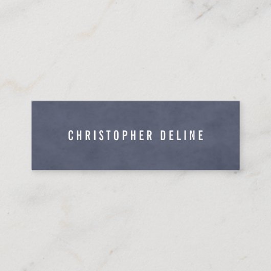 Professionele minimalistische blauwe consultant mini visitekaartje (Voorkant)