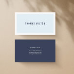Professionele minimalistische blauwe consultant visitekaartje<br><div class="desc">Eenvoudig aanpasbaar sjabloon voor visitekaartjes. Elegant en cool design. Ideaal voor alle professionals.</div>