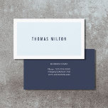 Professionele minimalistische blauwe consultant visitekaartje<br><div class="desc">Eenvoudig aanpasbaar sjabloon voor visitekaartjes. Elegant en cool design. Ideaal voor alle professionals.</div>
