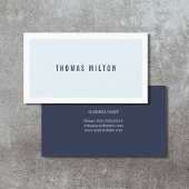 Professionele minimalistische blauwe consultant visitekaartje