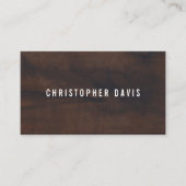 Professionele Minimalistische Bruin Wit Consultant Visitekaartje (Voorkant)