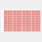 Professionele minimalistische Cherry Crush Red Lip Labels (Vel)