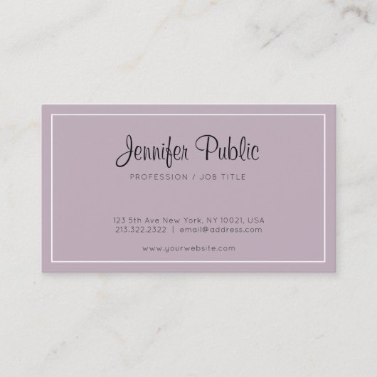 Professionele minimalistische chique design luxe t visitekaartje (Voorkant)