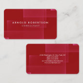 Professionele minimalistische Dark Red Artistic Ch Visitekaartje (Voorkant / Achterkant)
