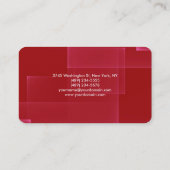 Professionele minimalistische Dark Red Artistic Ch Visitekaartje (Achterkant)