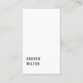 Professionele minimalistische, donkerblauwe consul visitekaartje (Voorkant)