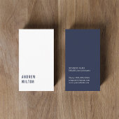 Professionele minimalistische, donkerblauwe consul visitekaartje