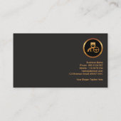 Professionele minimalistische dubbele Gold Line Ch Visitekaartje (Achterkant)