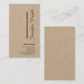 Professionele minimalistische duidelijke elegante visitekaartje (Voorkant / Achterkant)