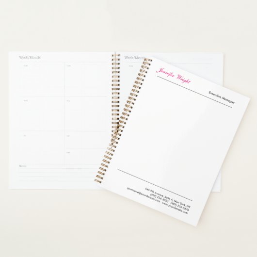 Professionele minimalistische eenvoudige elegante  planner (Display)