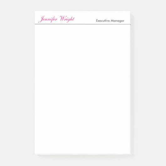 Professionele minimalistische eenvoudige elegante  post-it® notes (Voorkant)