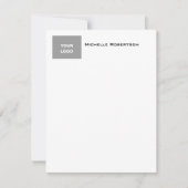 Professionele minimalistische eenvoudige moderne L Notitiekaartje (Voorkant)