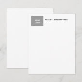 Professionele minimalistische eenvoudige moderne L Notitiekaartje (Voorkant / Achterkant)