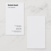 Professionele minimalistische eenvoudige moderne visitekaartje (Voorkant / Achterkant)