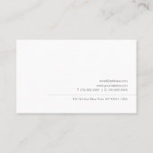 Professionele minimalistische eenvoudige Sjabloon Visitekaartje (Achterkant)