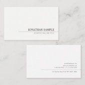 Professionele minimalistische eenvoudige Sjabloon Visitekaartje (Voorkant / Achterkant)