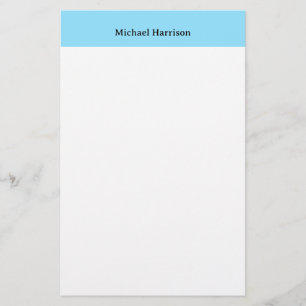 Professionele minimalistische effen klassieke blau briefpapier