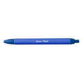 Professionele minimalistische effen modern blauw zwarte inkt pen (Voorkant)