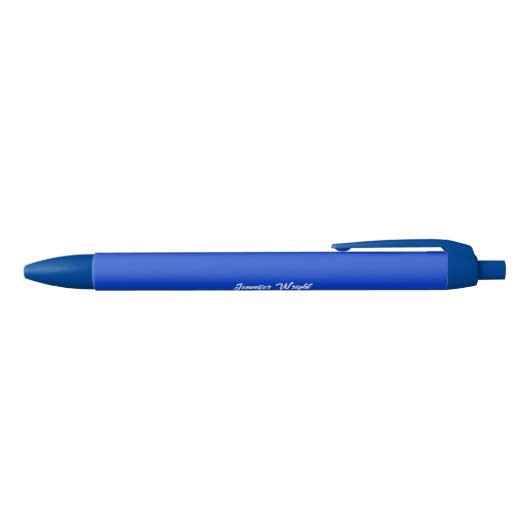 Professionele minimalistische effen modern blauw zwarte inkt pen (Bovenkant)