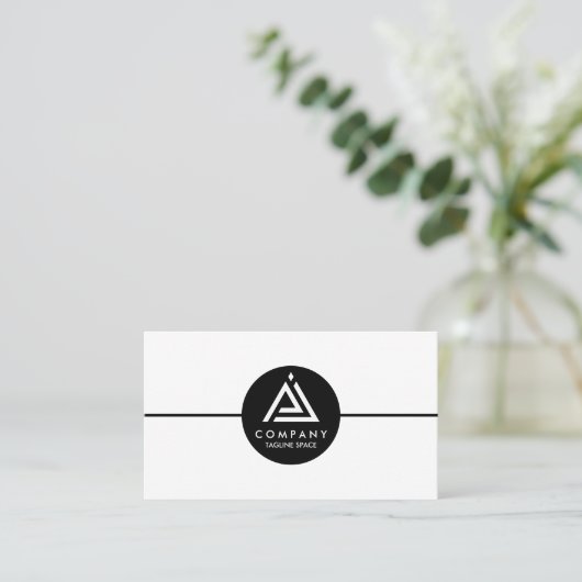 Professionele minimalistische Elegant Custom Logo- Visitekaartje (Staand voorkant)