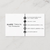 Professionele minimalistische Elegant Custom Logo- Visitekaartje (Achterkant)