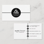 Professionele minimalistische Elegant Custom Logo- Visitekaartje (Voorkant / Achterkant)