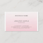 Professionele minimalistische elegante design roze visitekaartje (Achterkant)