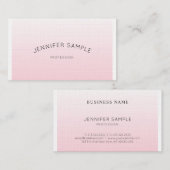 Professionele minimalistische elegante design roze visitekaartje (Voorkant / Achterkant)