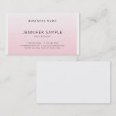 Professionele minimalistische elegante roze effen  visitekaartje (Voorkant / Achterkant)